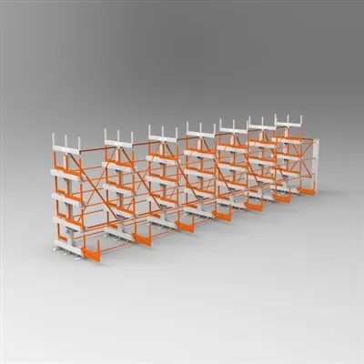 Roll Out Cantilever Rack għal Profil ta '12m
